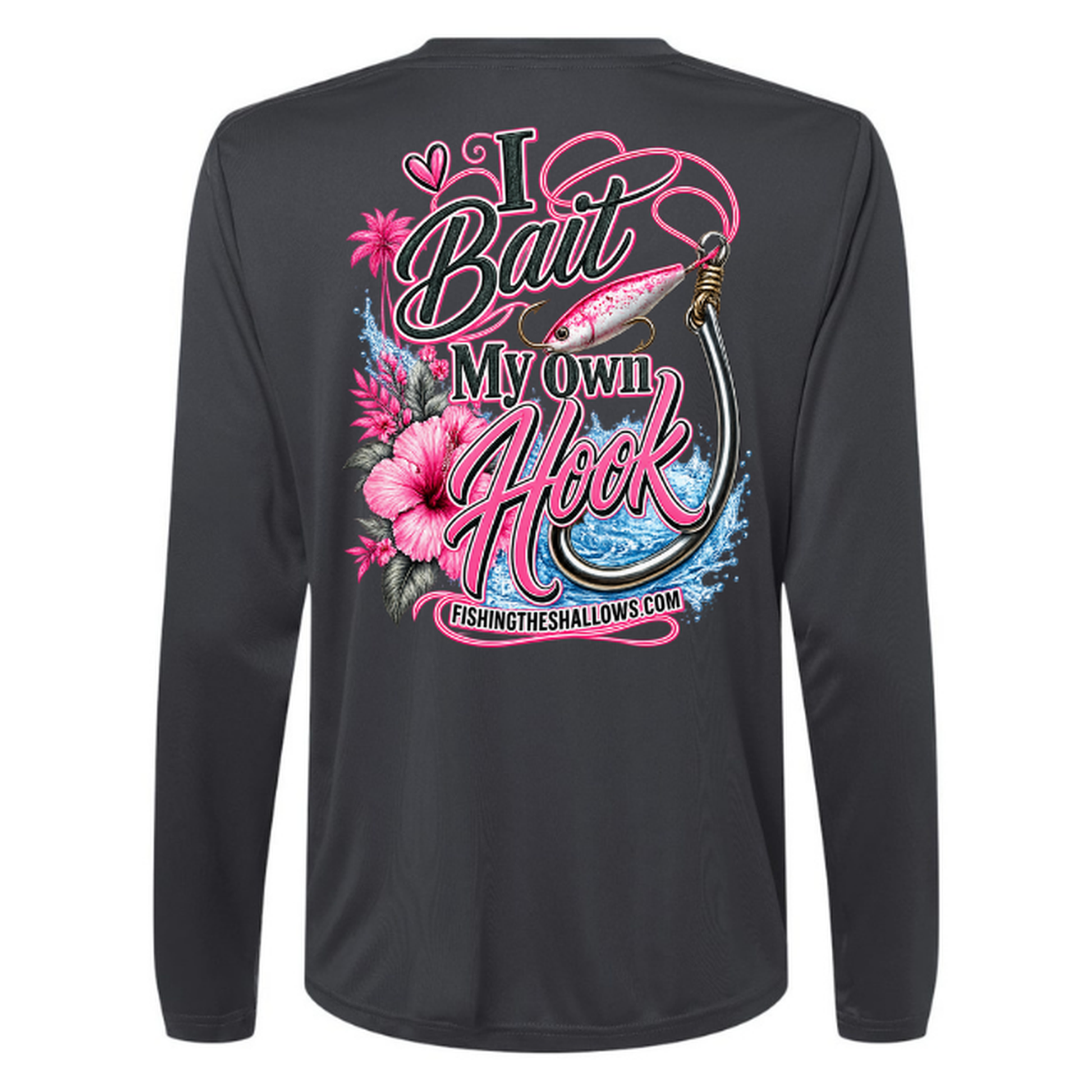 I Bait – Women's Long Sleeve - Carbon - Back
