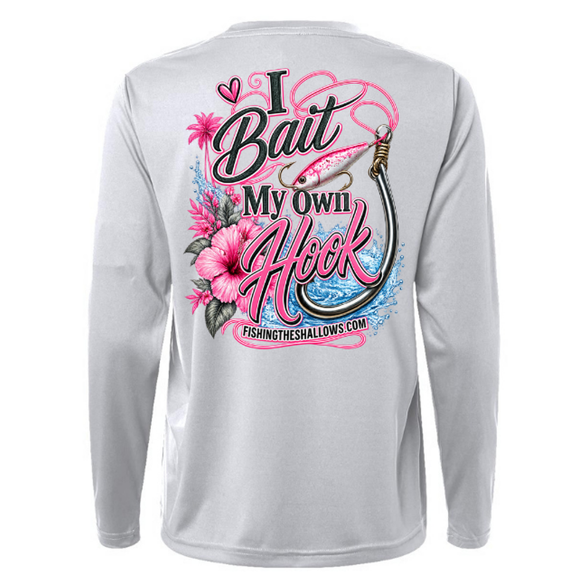 I Bait – Women's Long Sleeve - Platinum - Back
