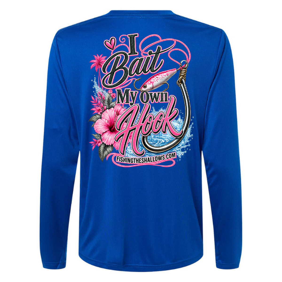 I Bait – Women's Long Sleeve - True Royal - Back