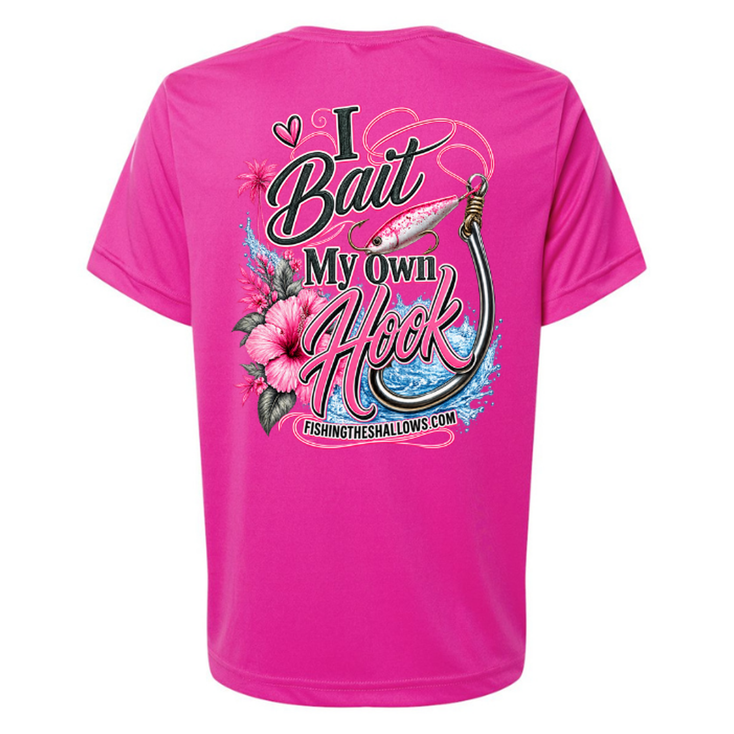 I Bait – Women's Short Sleeve - Bright Magenta - Back