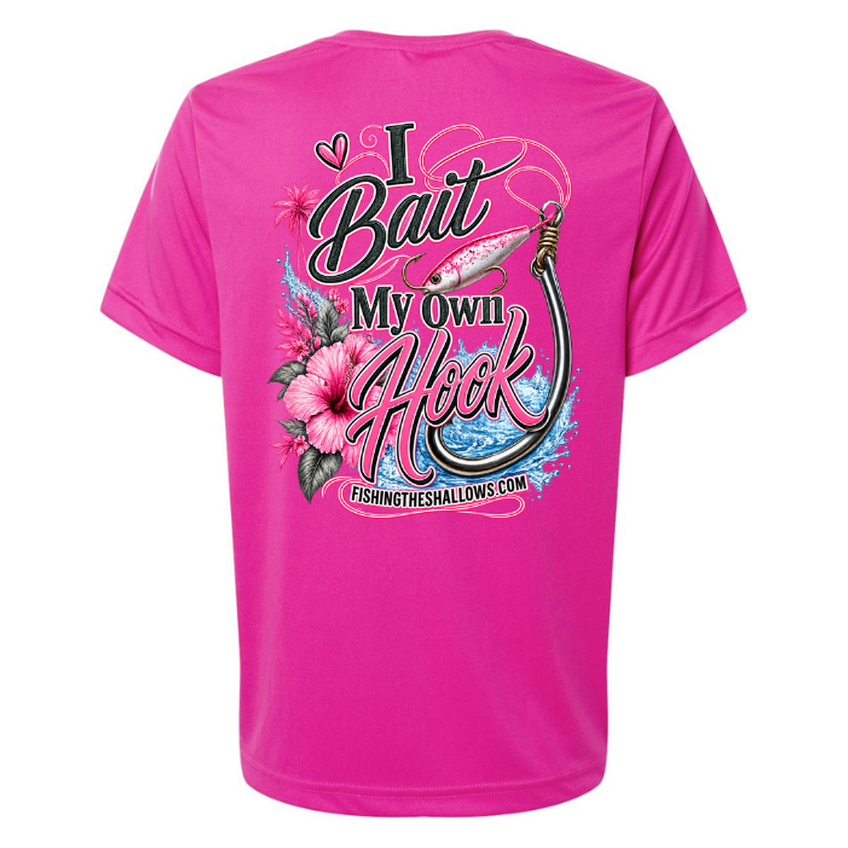 I Bait – Women's Short Sleeve - Bright Magenta - Back