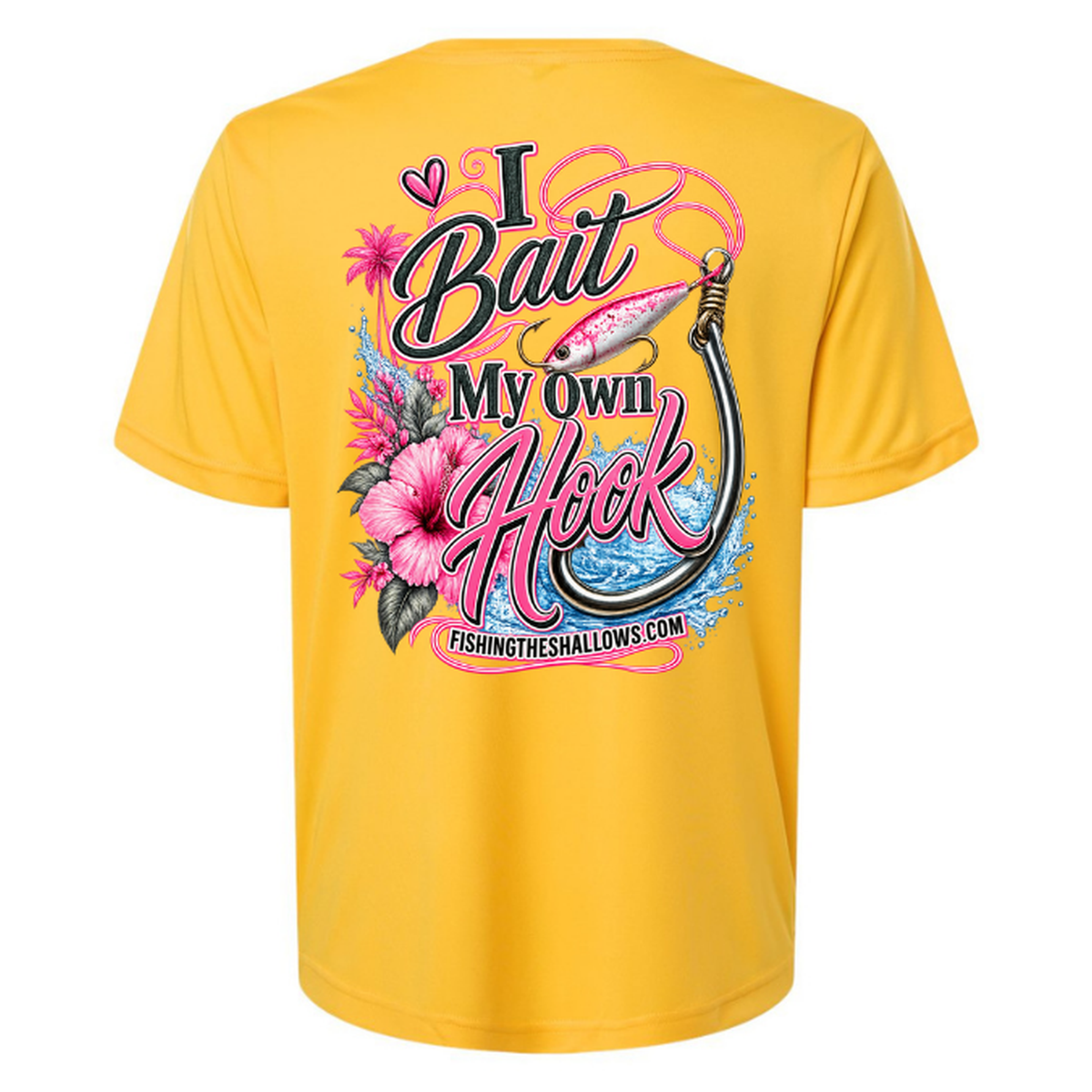 I Bait – Women's Short Sleeve - Campus Gold - Back