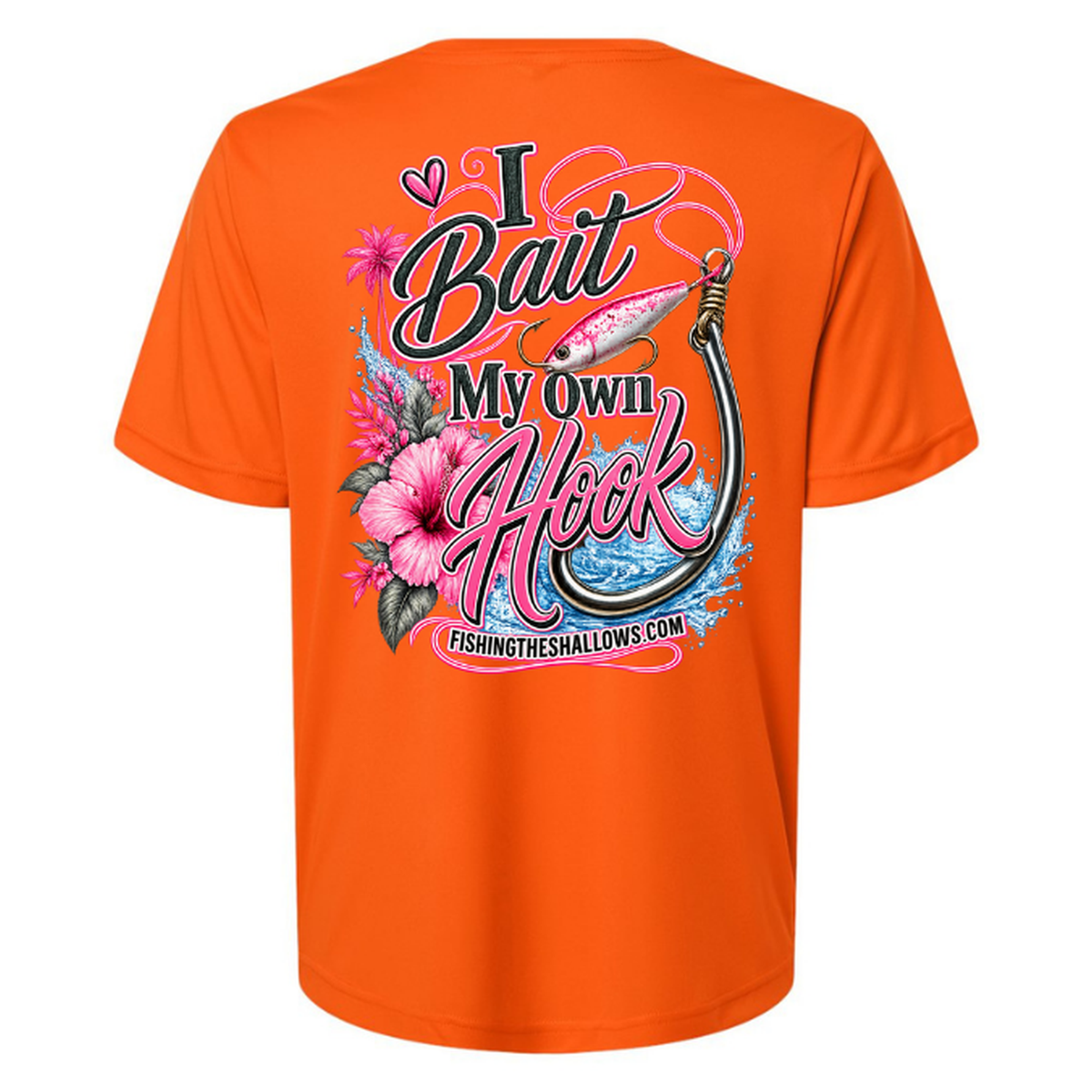 I Bait – Women's Short Sleeve - Campus Orange - Back