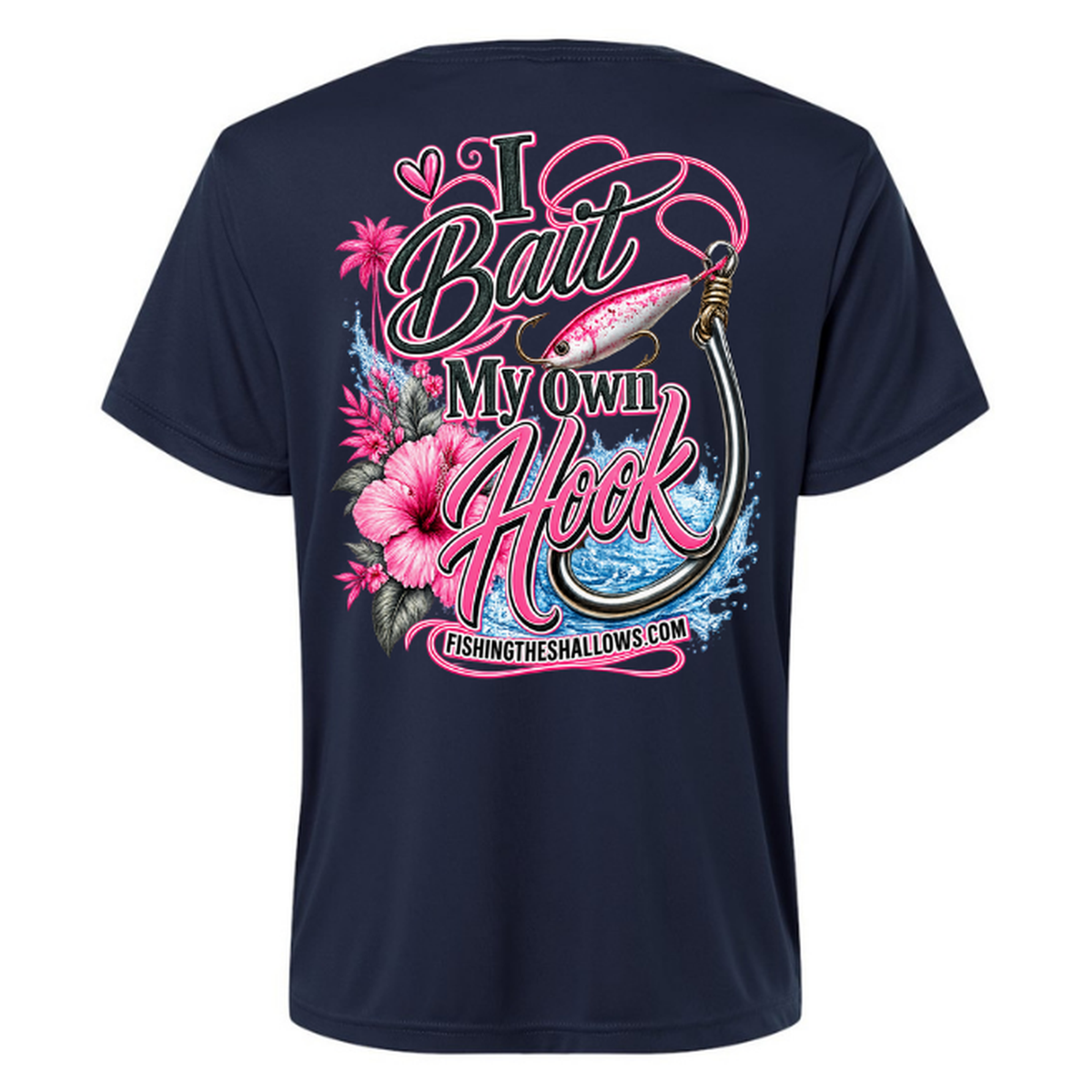 I Bait – Women's Short Sleeve - Classic Navy - Back