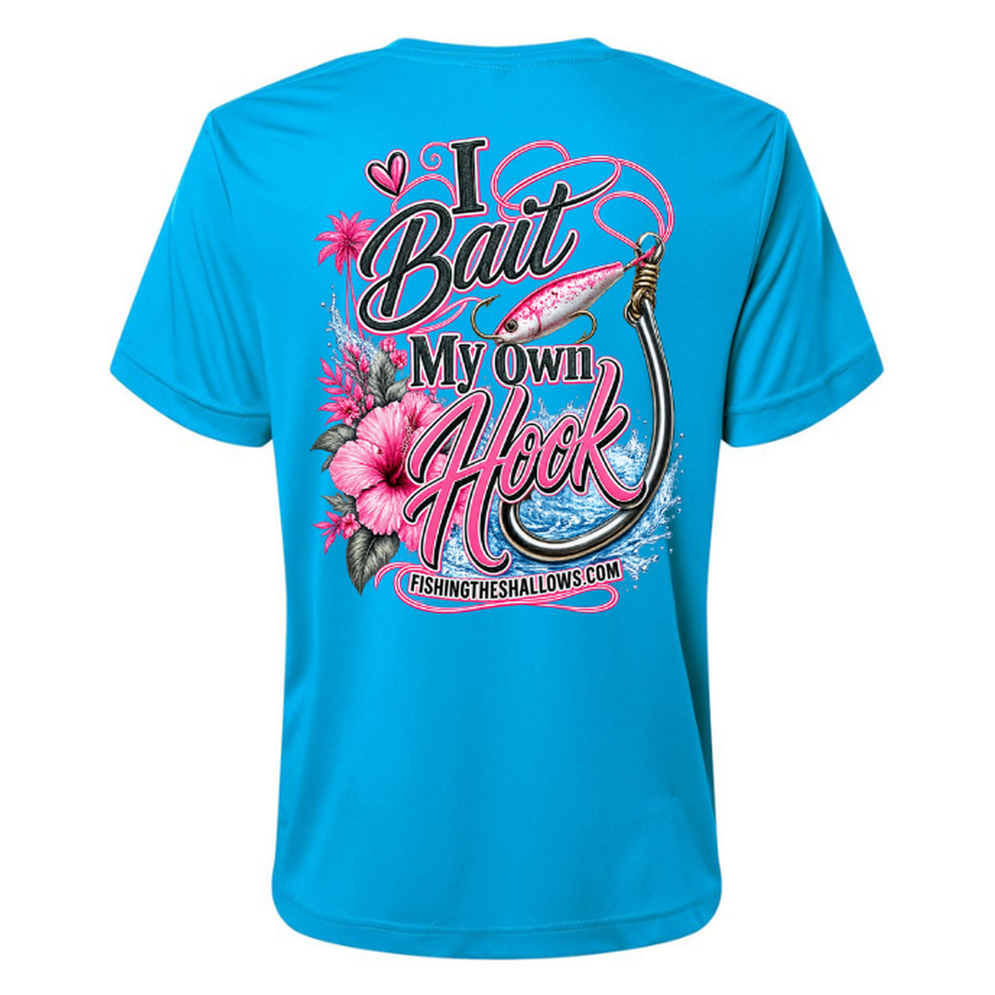 I Bait – Women's Short Sleeve - Electric Blue - Back