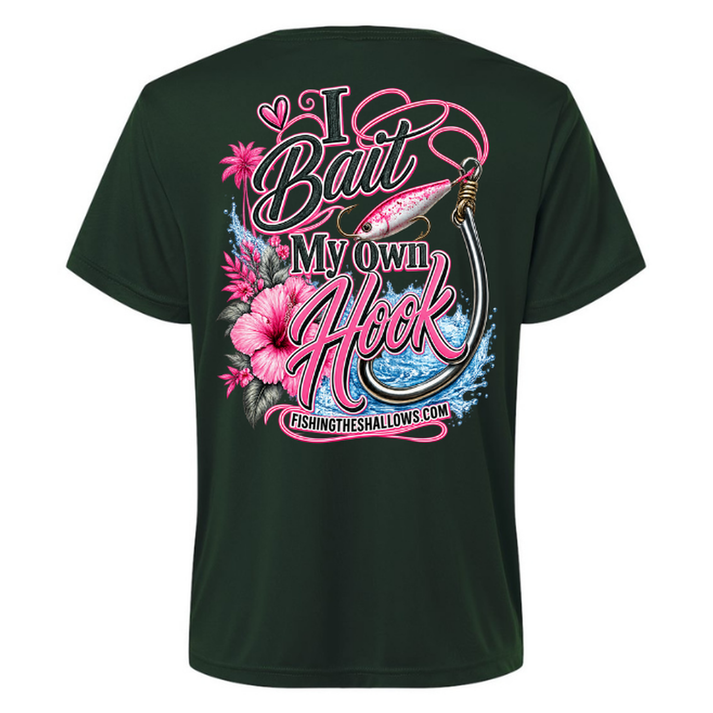 I Bait – Women's Short Sleeve - Forest - Back