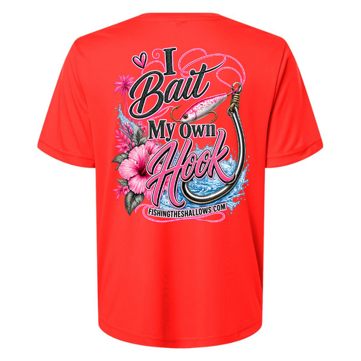 I Bait – Women's Short Sleeve - Marina Red - Back