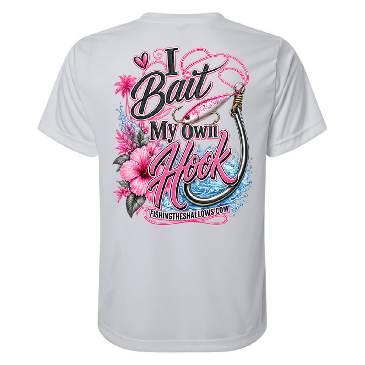 I Bait – Women's Short Sleeve - Platinum - Back