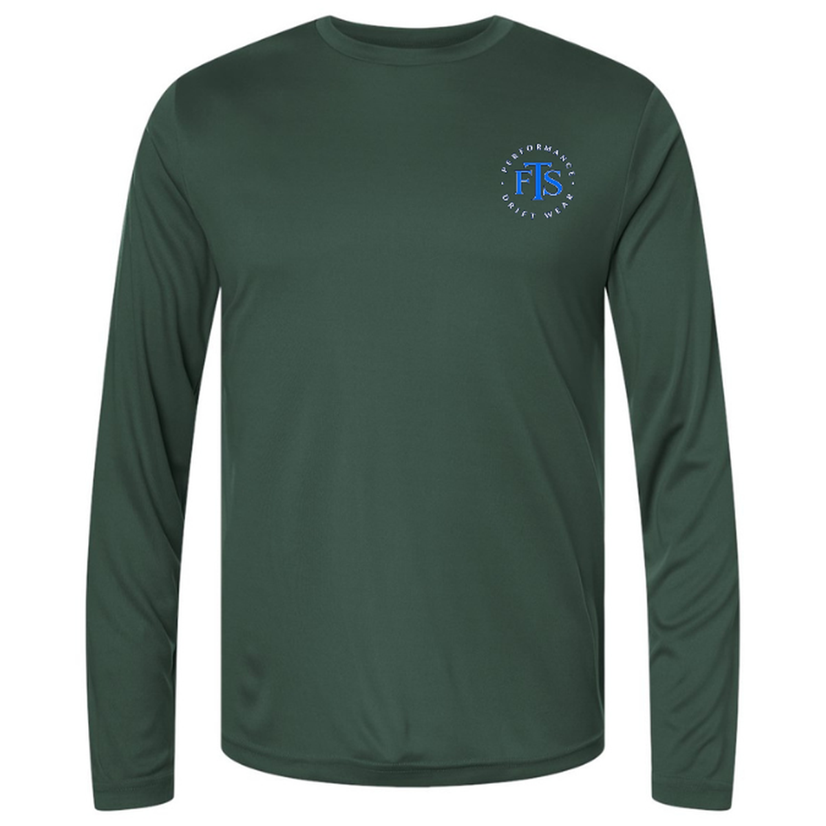 Fishaholic LS in Forest, front view - mens long sleeve performance fishing shirt by Fishing The Shallows