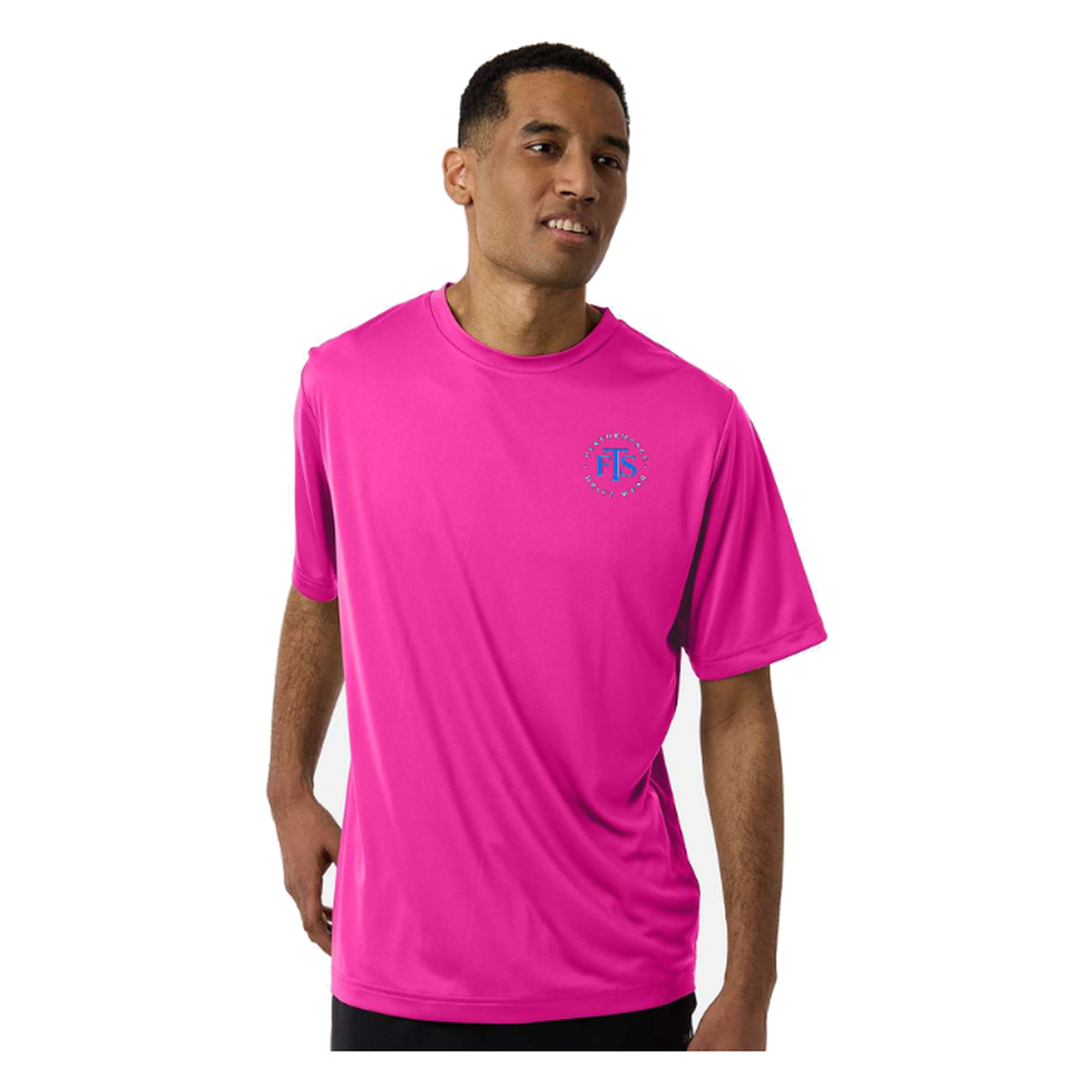 Florida FTS SS in Bright Magenta, front view - mens short sleeve performance fishing shirt by Fishing The Shallows