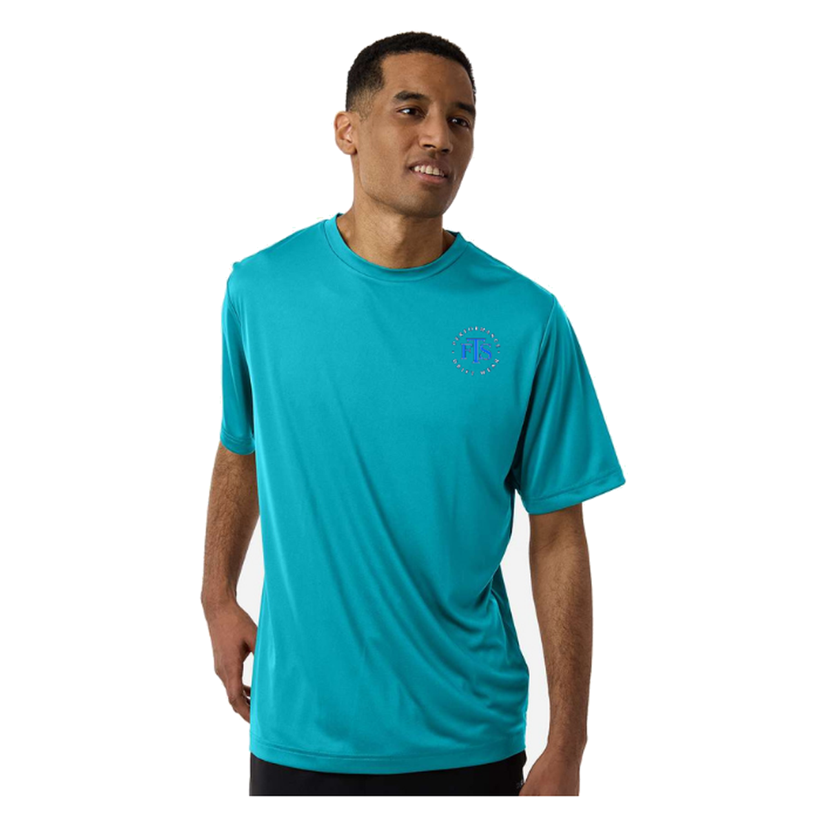 Florida FTS SS in Clear Teal, front view - mens short sleeve performance fishing shirt by Fishing The Shallows