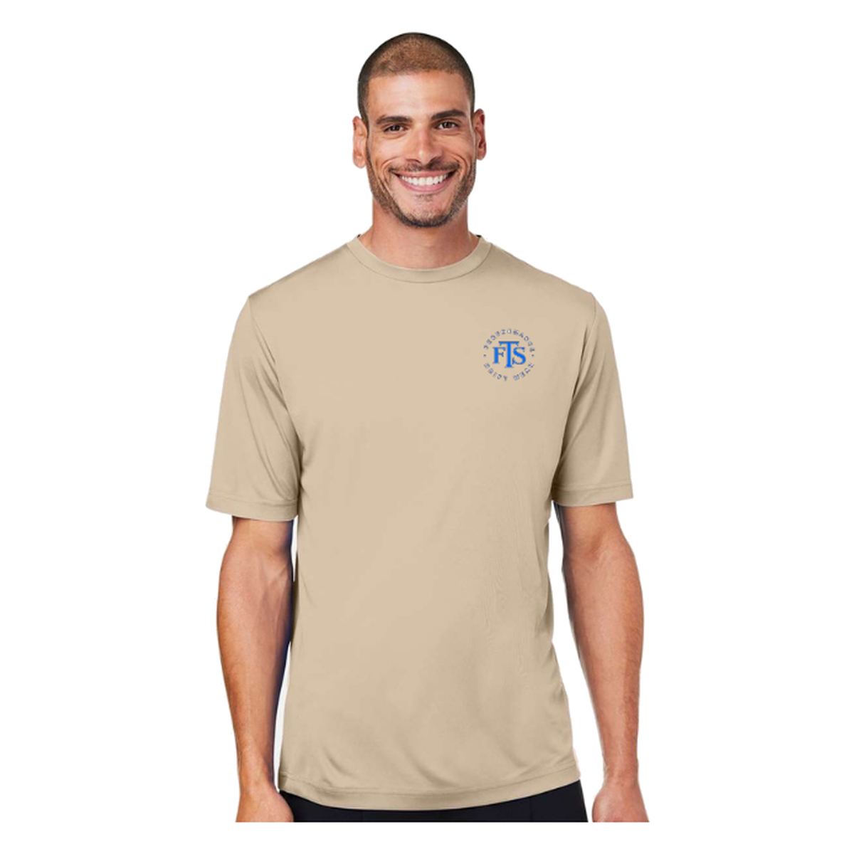 Florida FTS SS in Stone, front view - mens short sleeve performance fishing shirt by Fishing The Shallows
