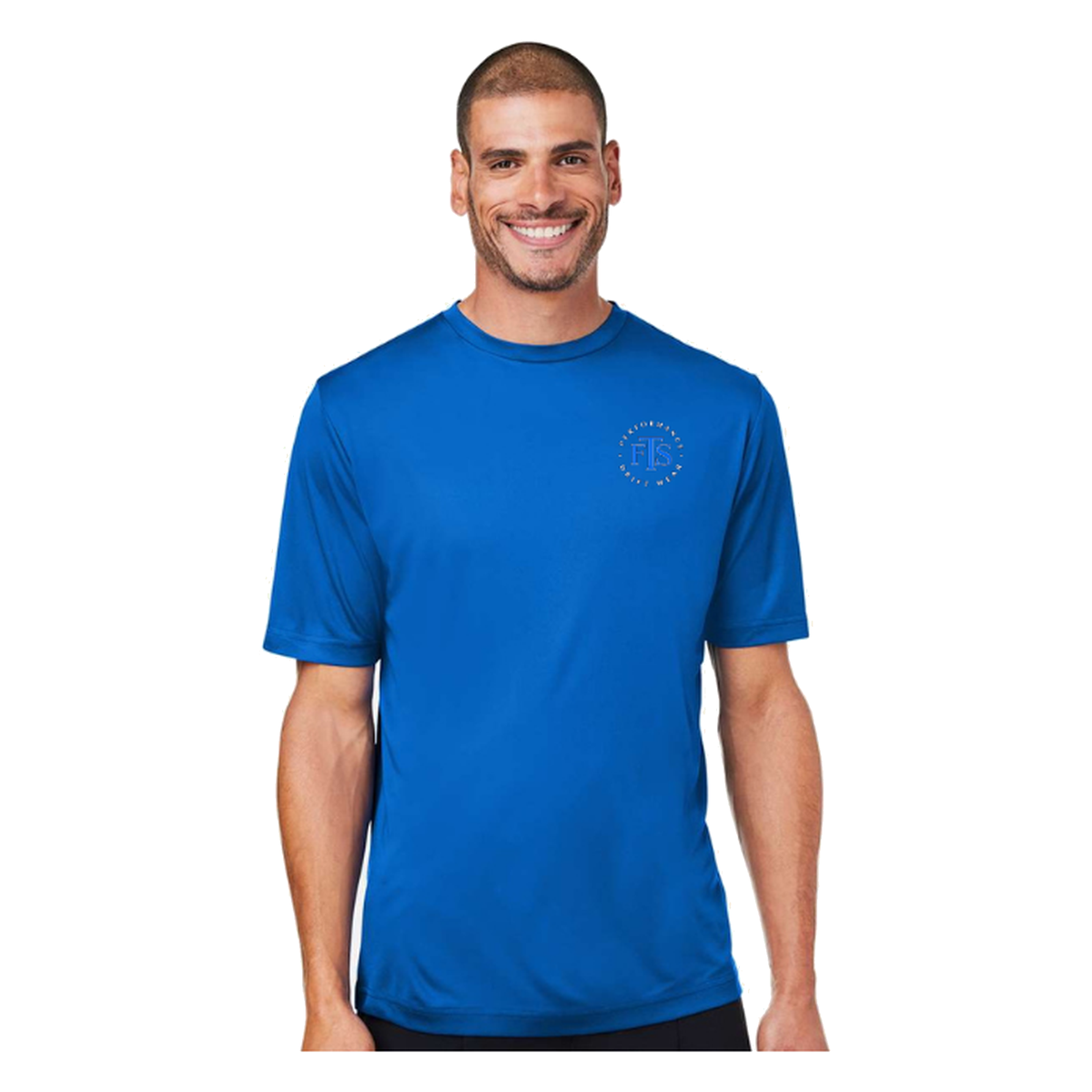 Florida FTS SS in True Royal, front view - mens short sleeve performance fishing shirt by Fishing The Shallows