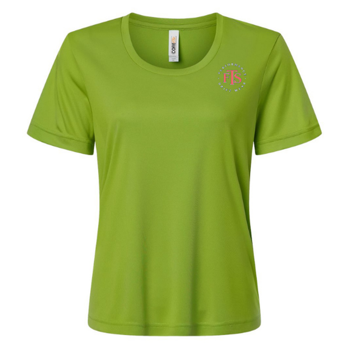 Saltwater Sweetheart SS in Acid Green, front view - womens short sleeve performance fishing shirt by Fishing The Shallows