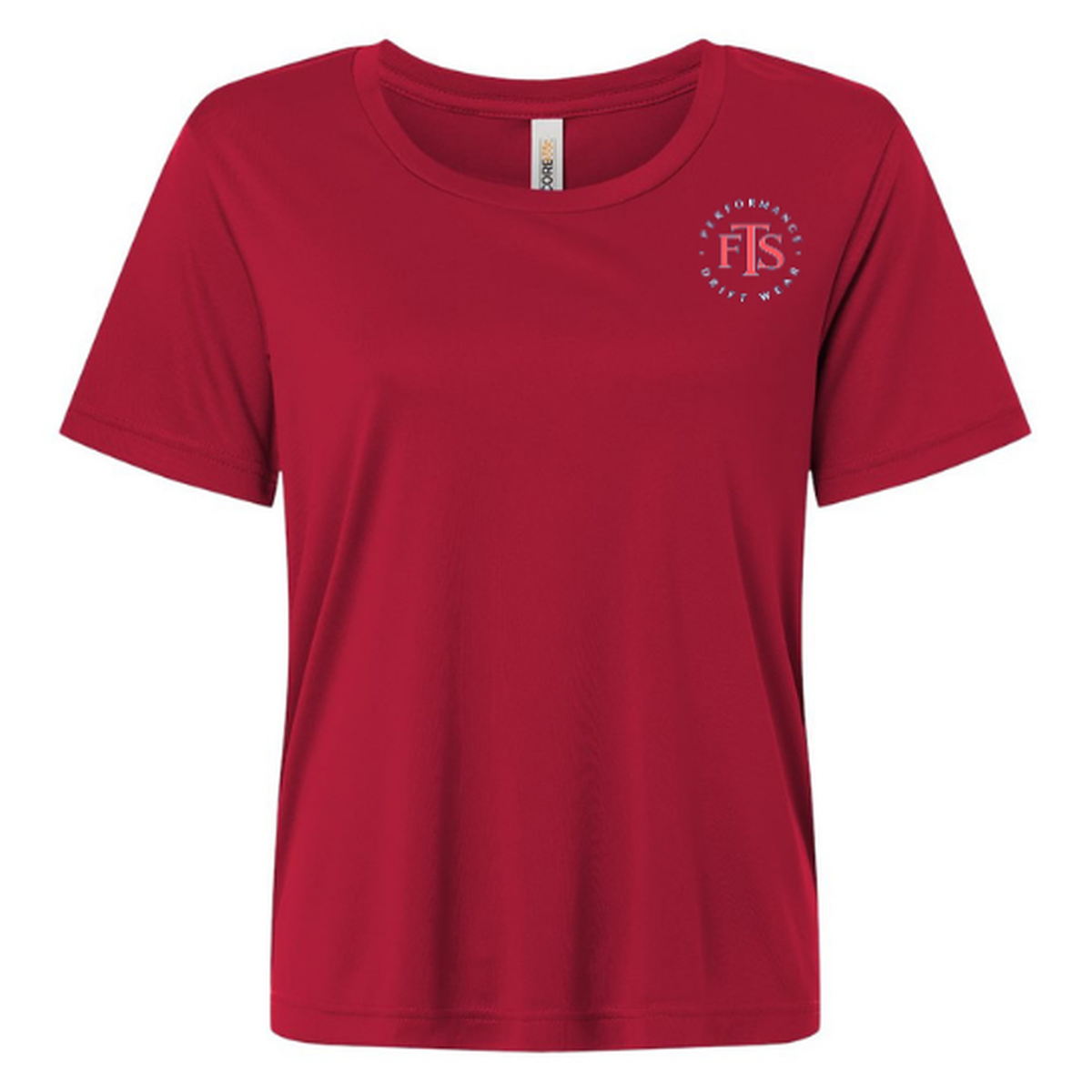 Saltwater Sweetheart SS in Classic Red, front view - womens short sleeve performance fishing shirt by Fishing The Shallows