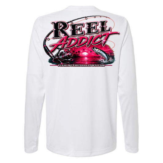Reel Addict Pink – Women's Long Sleeve — back