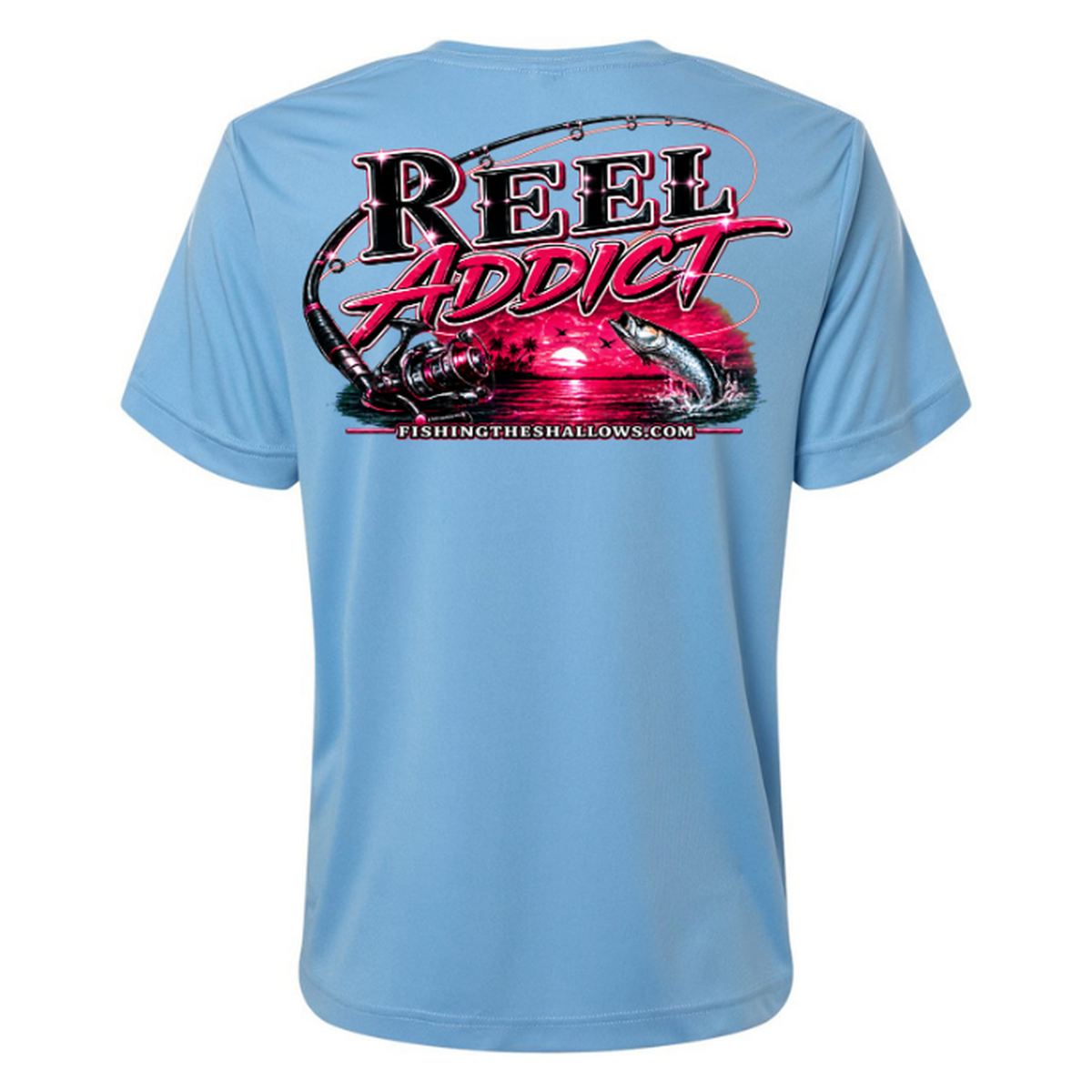 Reel Addict Pink – Women's Short Sleeve