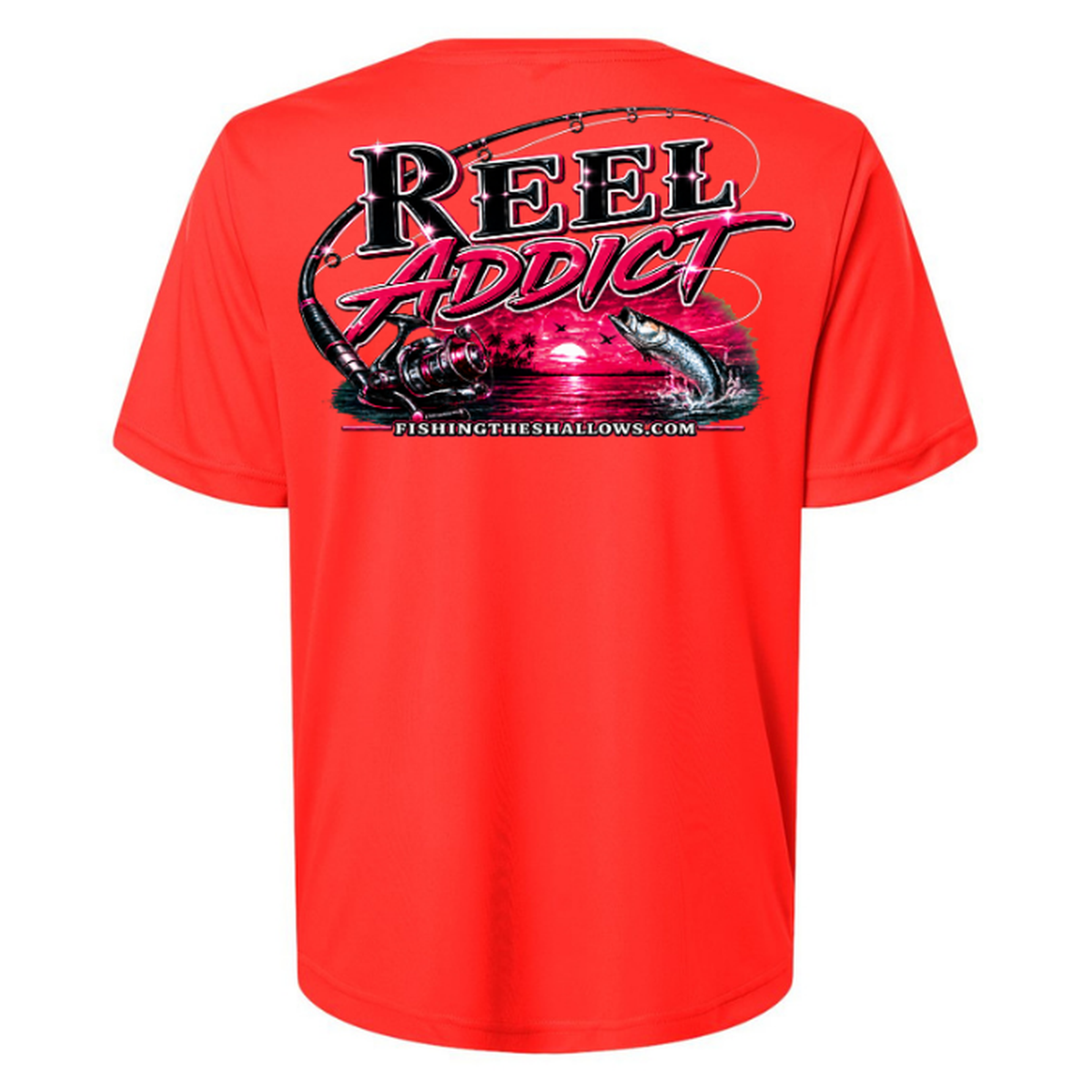 Reel Addict Pink – Women's Short Sleeve