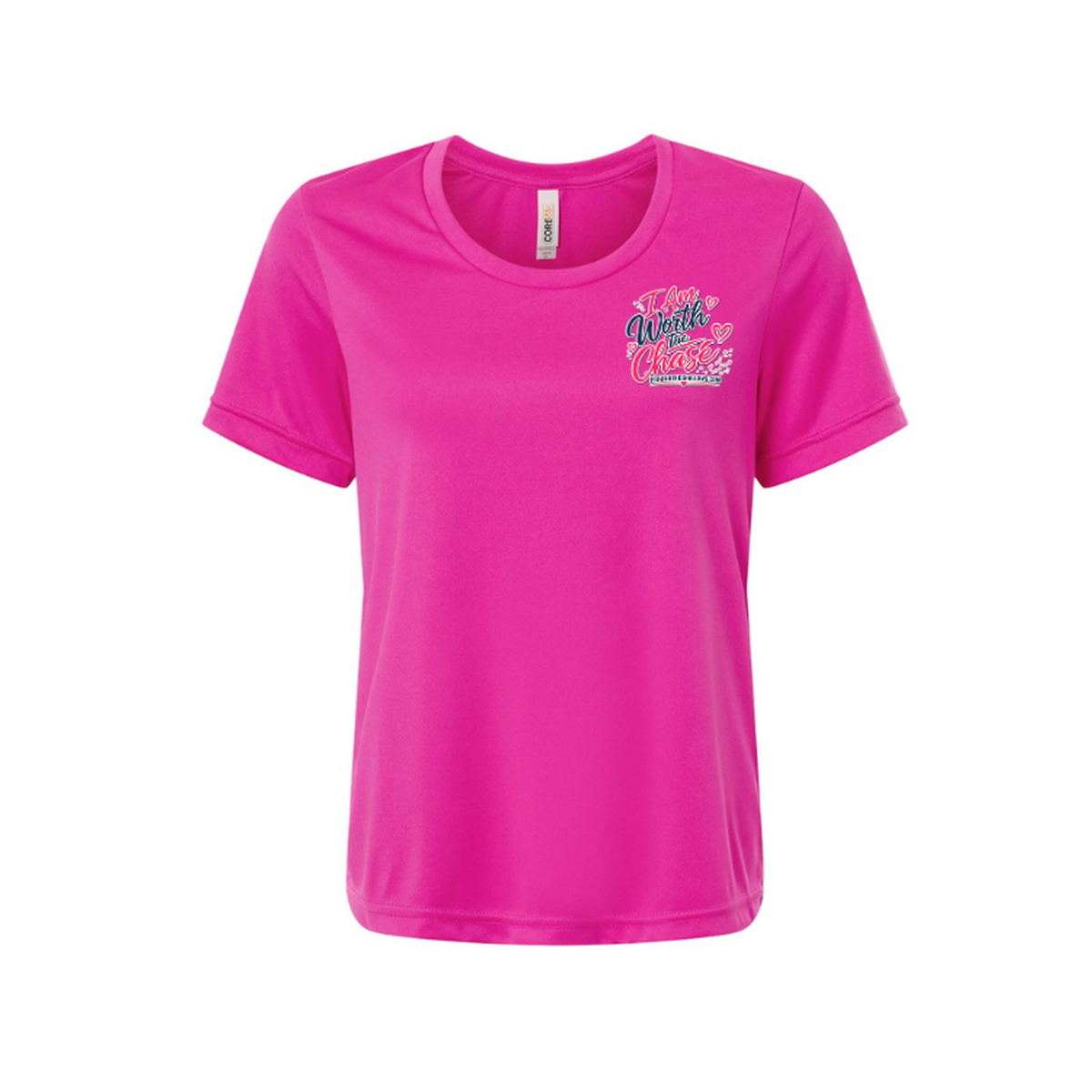 Worth It SS in Bright Magenta, front view - womens short sleeve performance fishing shirt by Fishing The Shallows