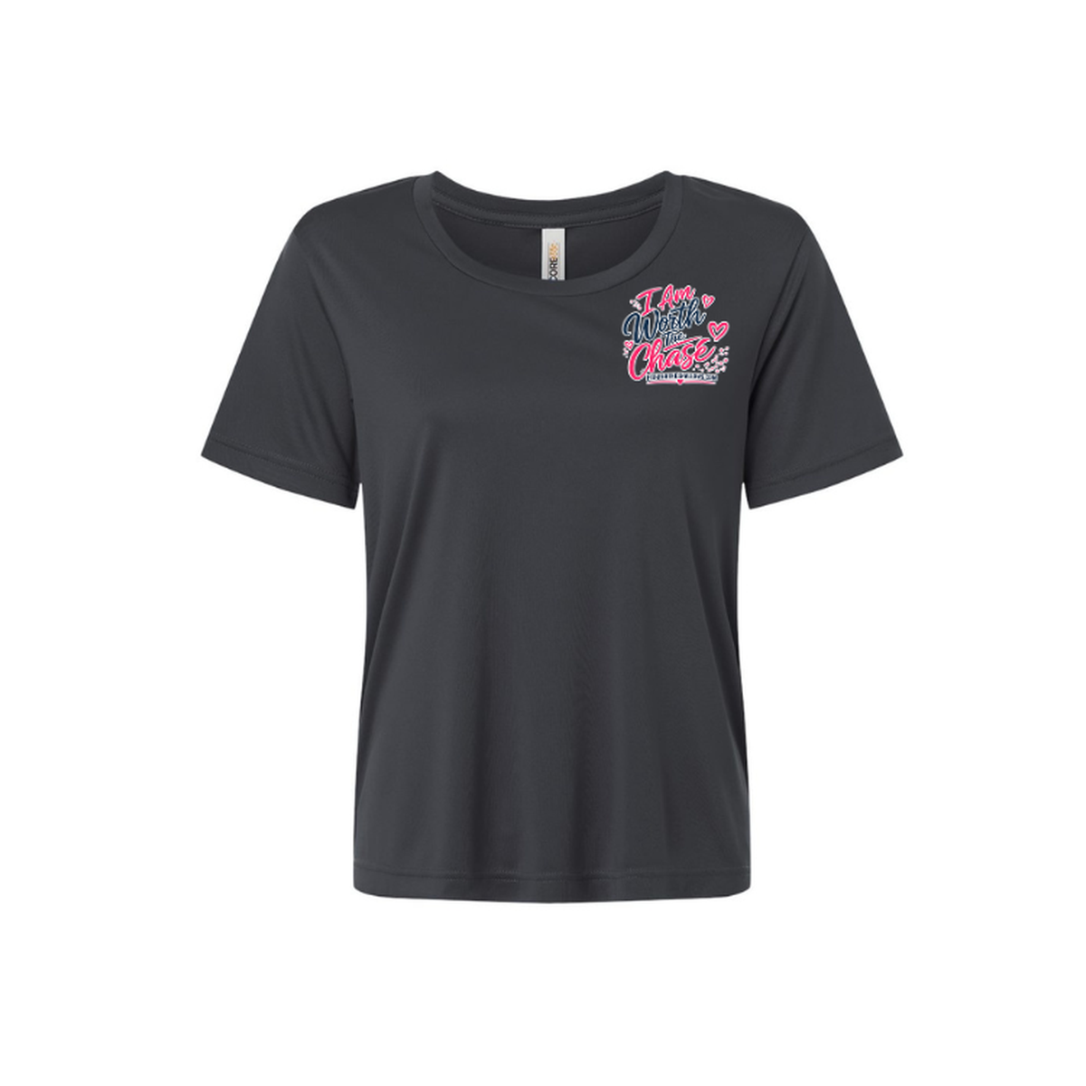 Worth It SS in Carbon, front view - womens short sleeve performance fishing shirt by Fishing The Shallows