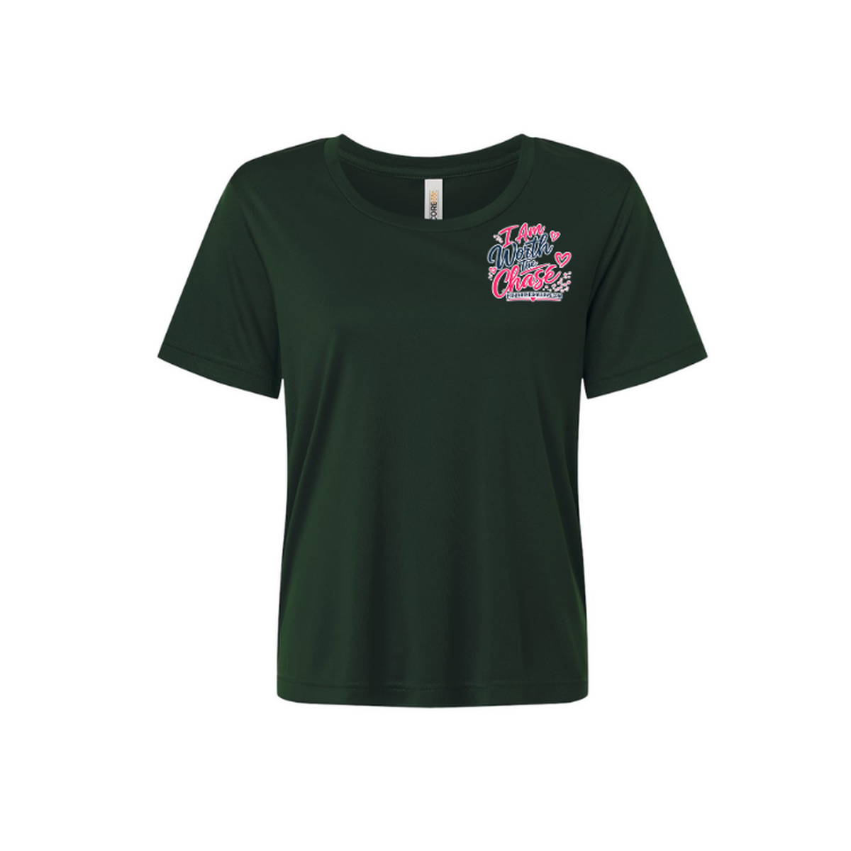 Worth It SS in Forest, front view - womens short sleeve performance fishing shirt by Fishing The Shallows