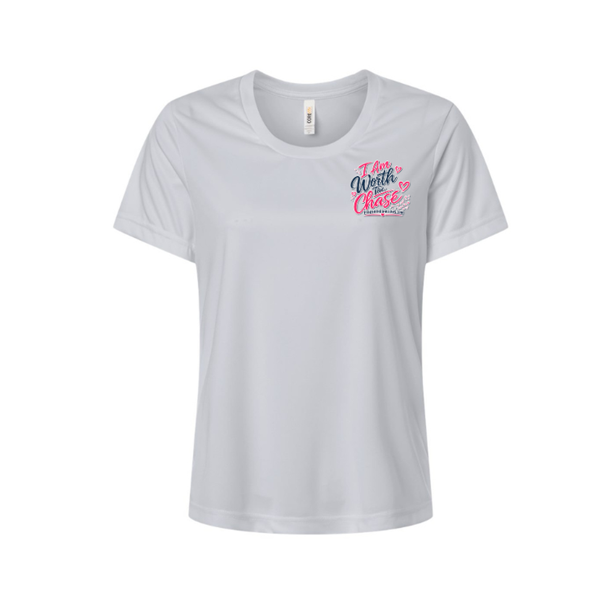 Worth It SS in Platinum, front view - womens short sleeve performance fishing shirt by Fishing The Shallows