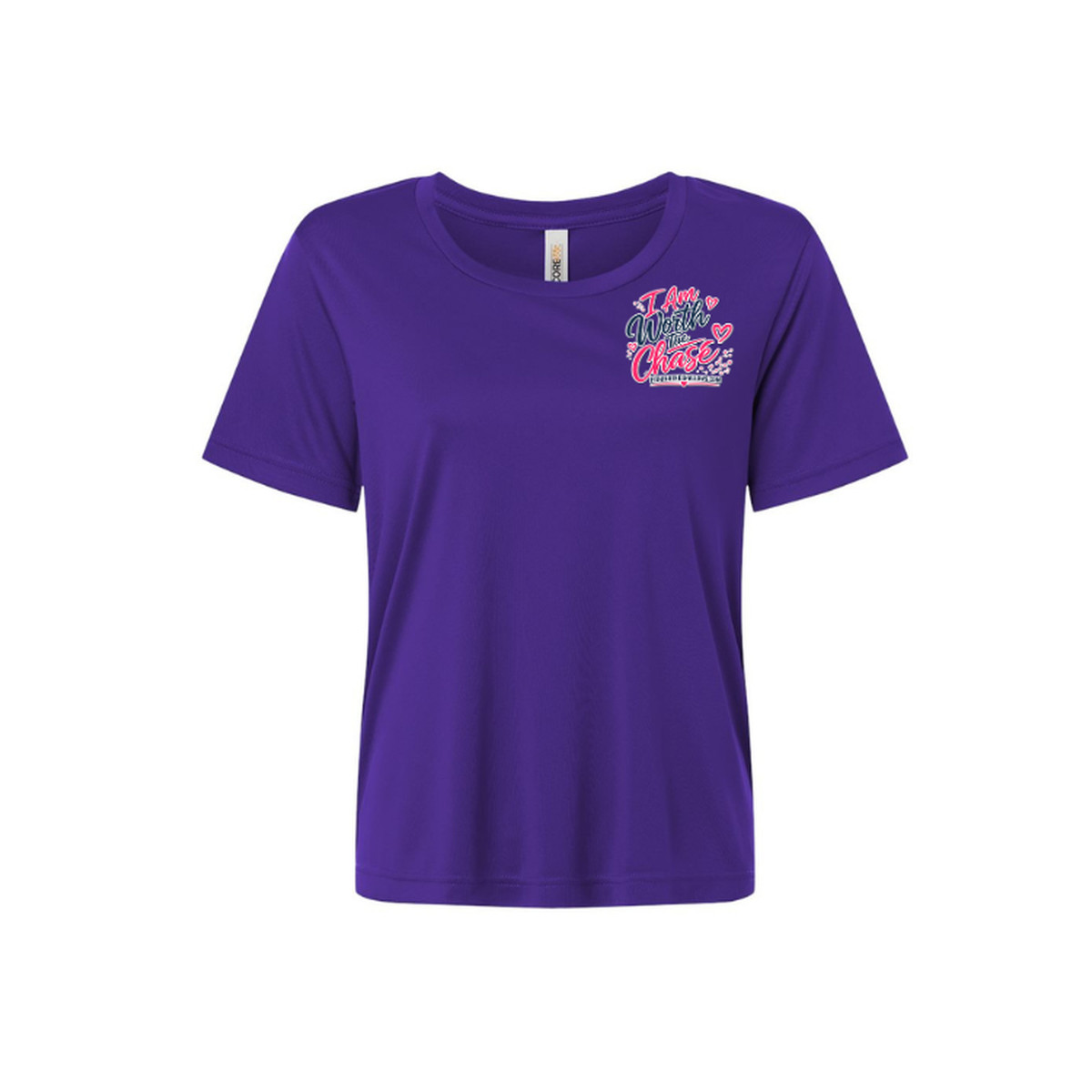 Worth It SS in Campus Purple, front view - womens short sleeve performance fishing shirt by Fishing The Shallows