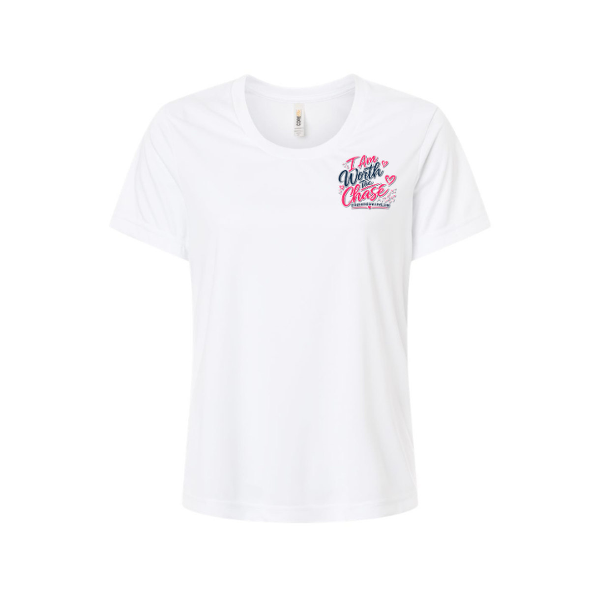 Worth It SS in White, front view - womens short sleeve performance fishing shirt by Fishing The Shallows
