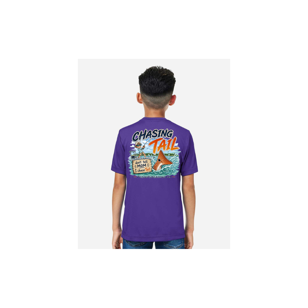 Youth Chasing Tail – Youth Short Sleeve in Campus Purple - back view