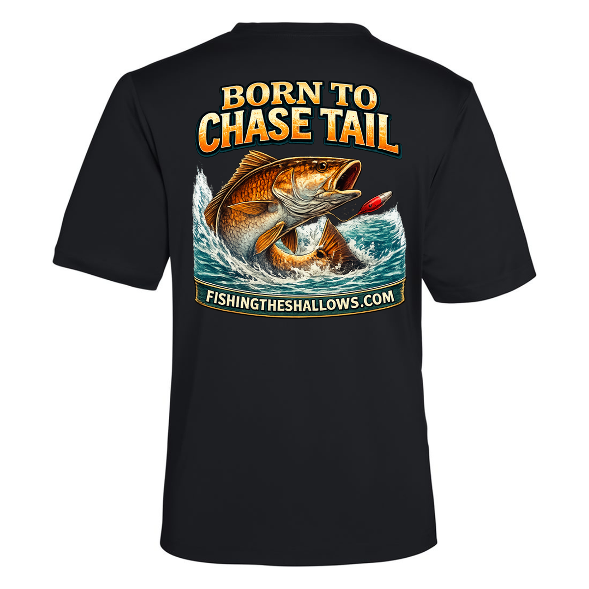 Born To Chase – Men's Short Sleeve — Black — Back