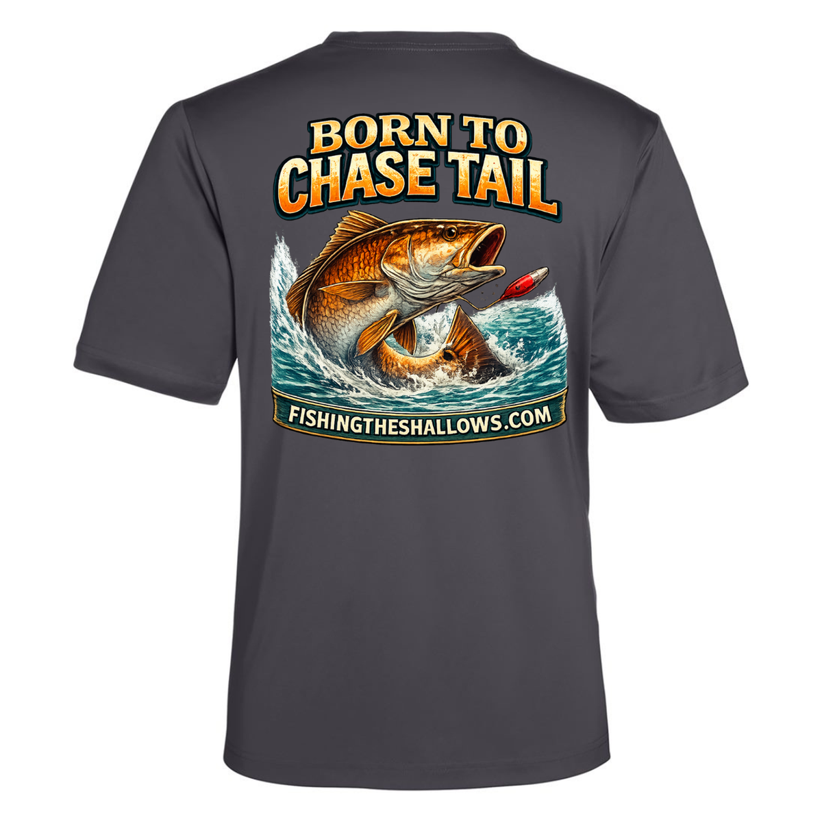 Born To Chase – Men's Short Sleeve — Carbon — Back