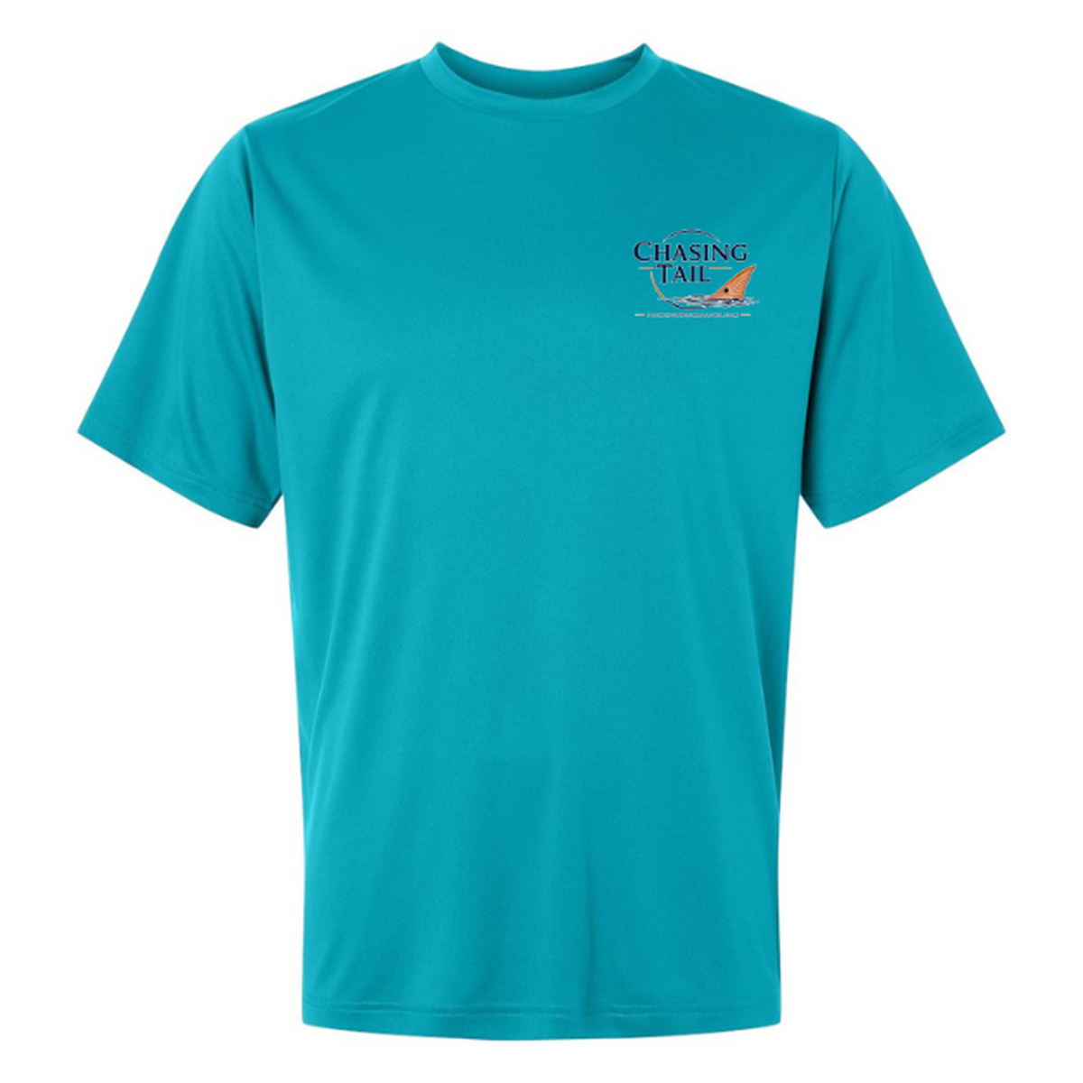 Born To Chase – Men's Short Sleeve — Clear Teal — Front