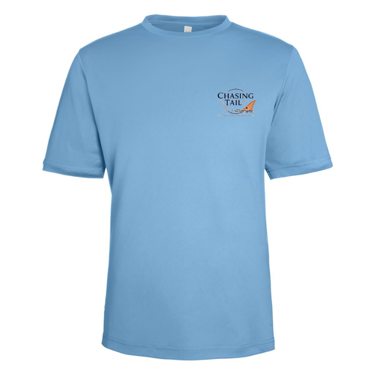Born To Chase – Men's Short Sleeve — Columbia Blue — Front