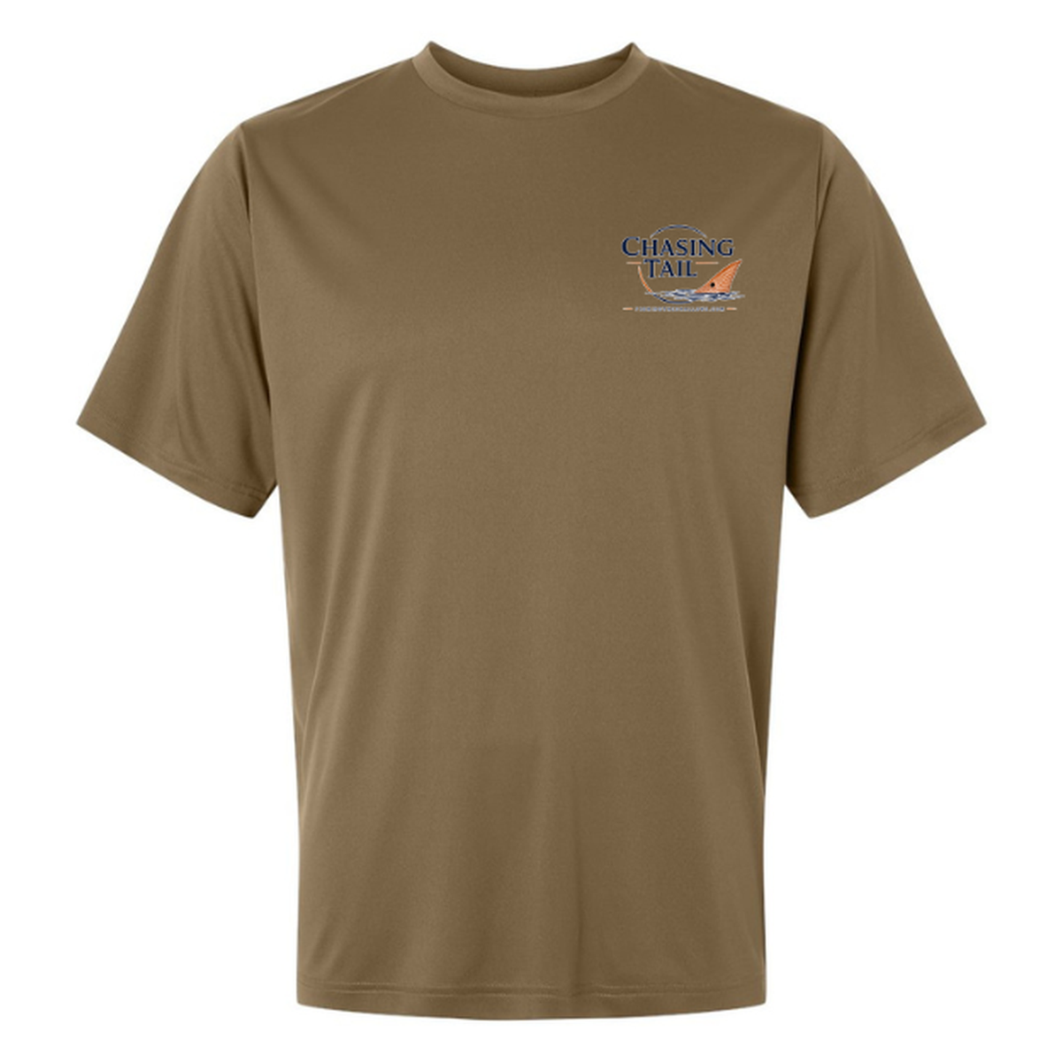 Born To Chase – Men's Short Sleeve — Coyote Brown — Front