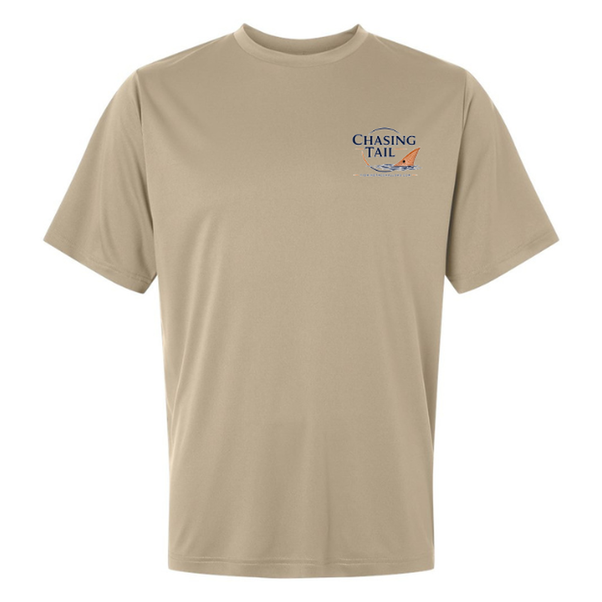 Born To Chase – Men's Short Sleeve — Desert Khaki — Front