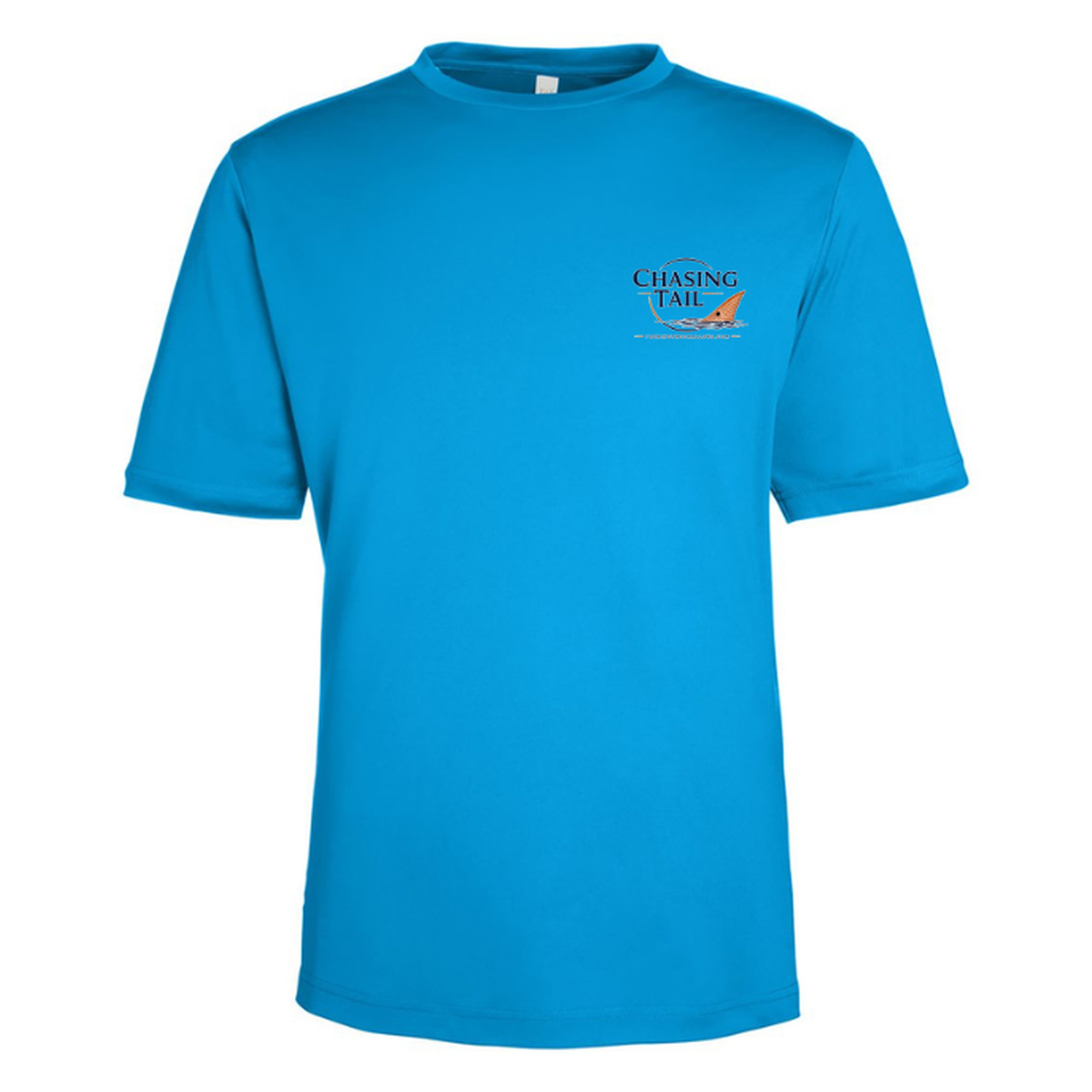 Born To Chase – Men's Short Sleeve — Electric Blue — Front
