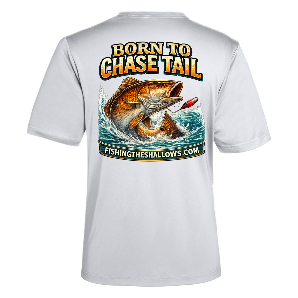 Born To Chase – Men's Short Sleeve — Platinum — Back
