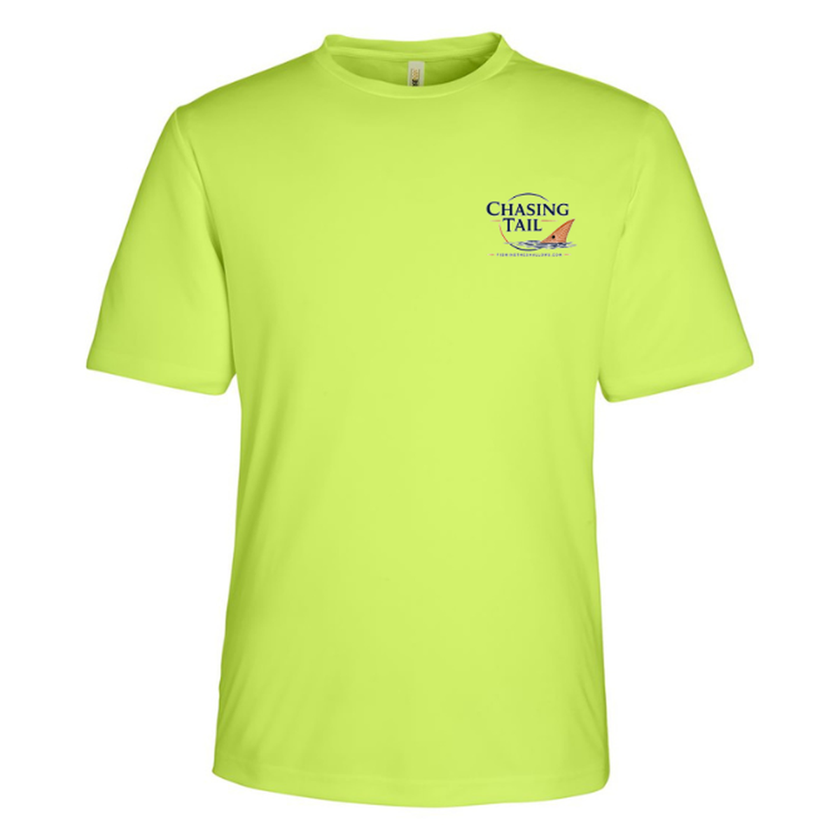 Born To Chase – Men's Short Sleeve — Safety Yellow — Front