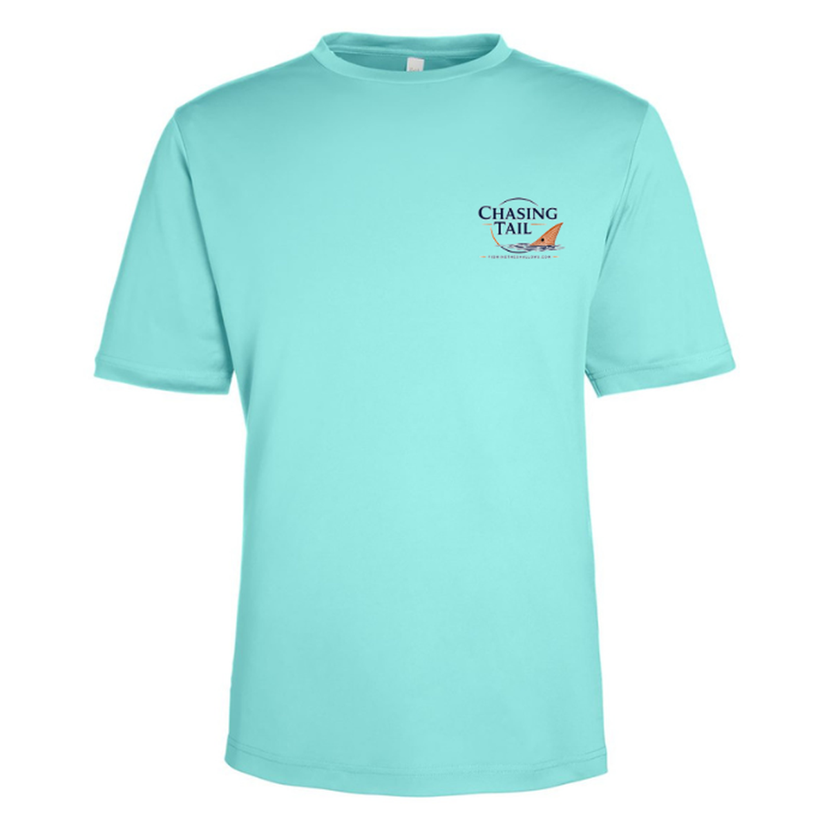 Born To Chase – Men's Short Sleeve — Sea Glass — Front