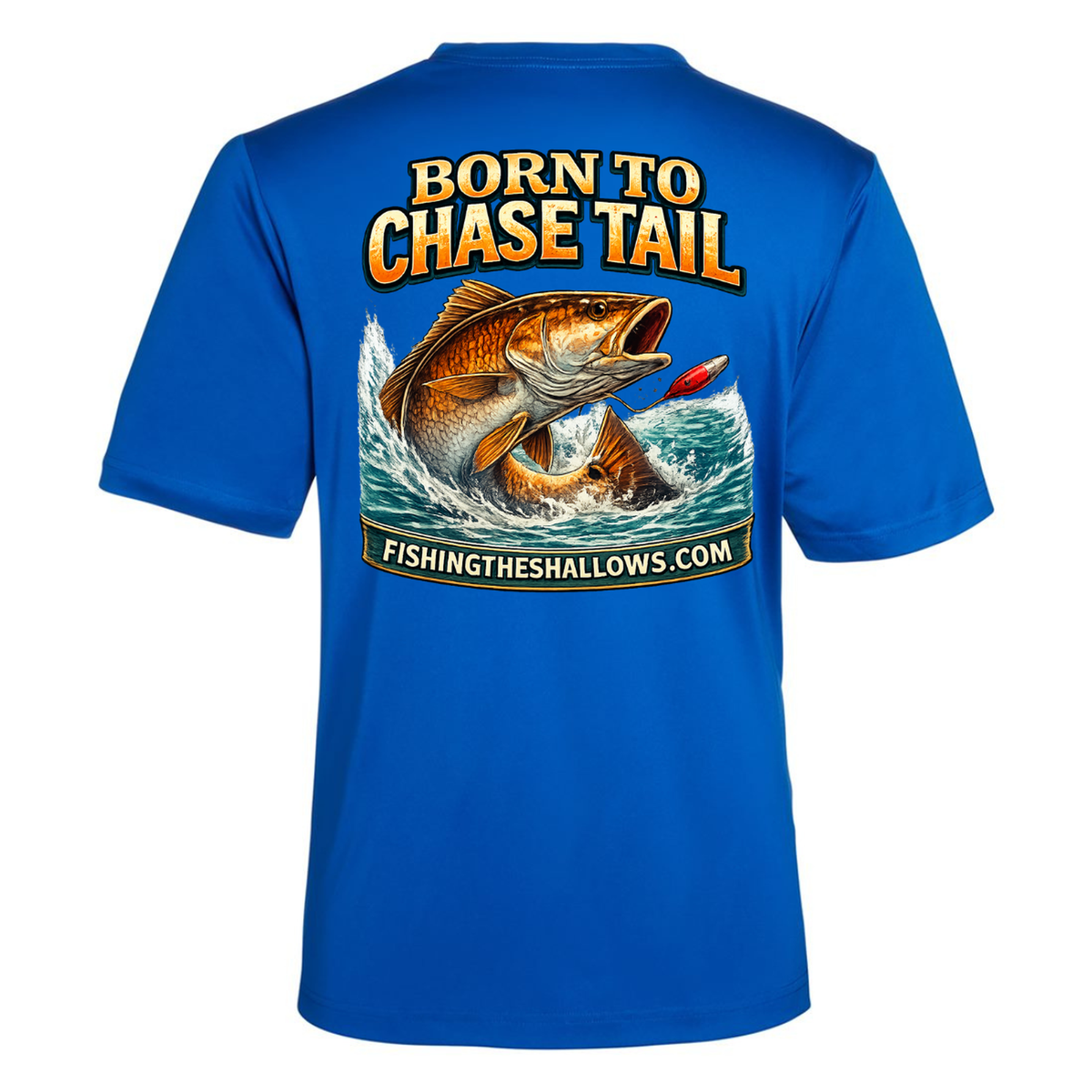 Born To Chase – Men's Short Sleeve — True Royal — Back