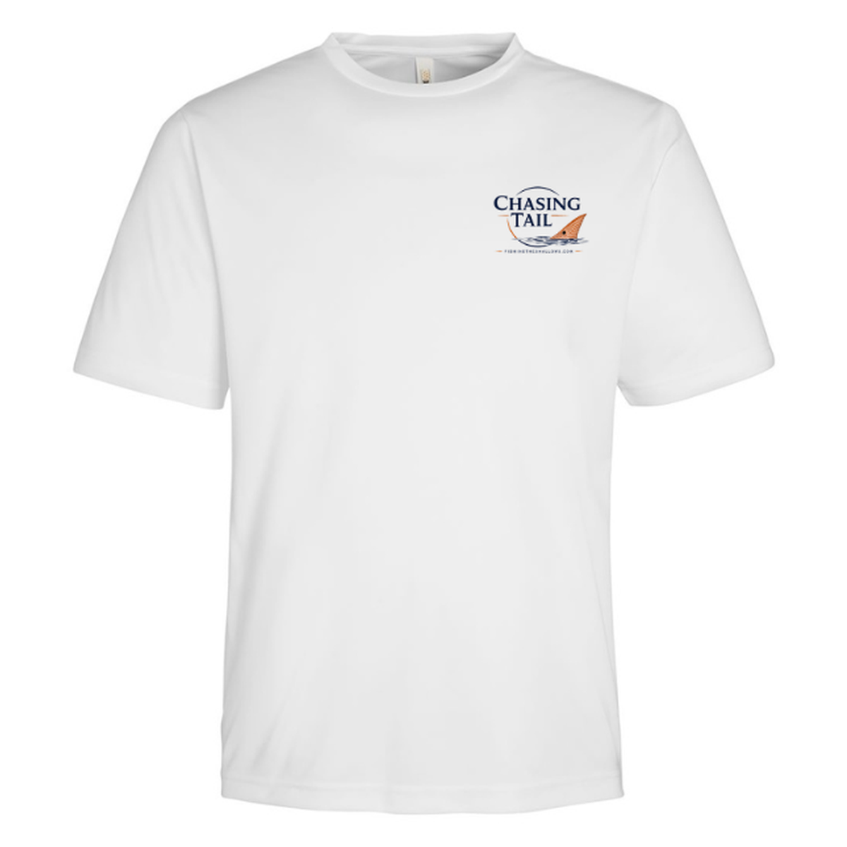 Born To Chase – Men's Short Sleeve — White — Front