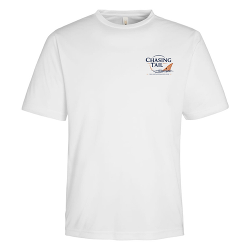 Born To Chase – Men's Short Sleeve — White — Front