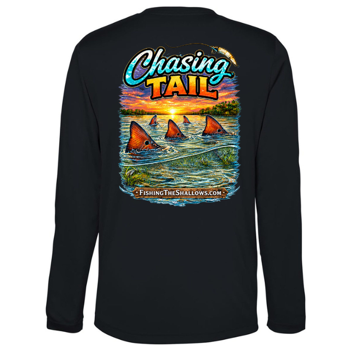 Chasing Tail – Men's Long Sleeve — Black — Back