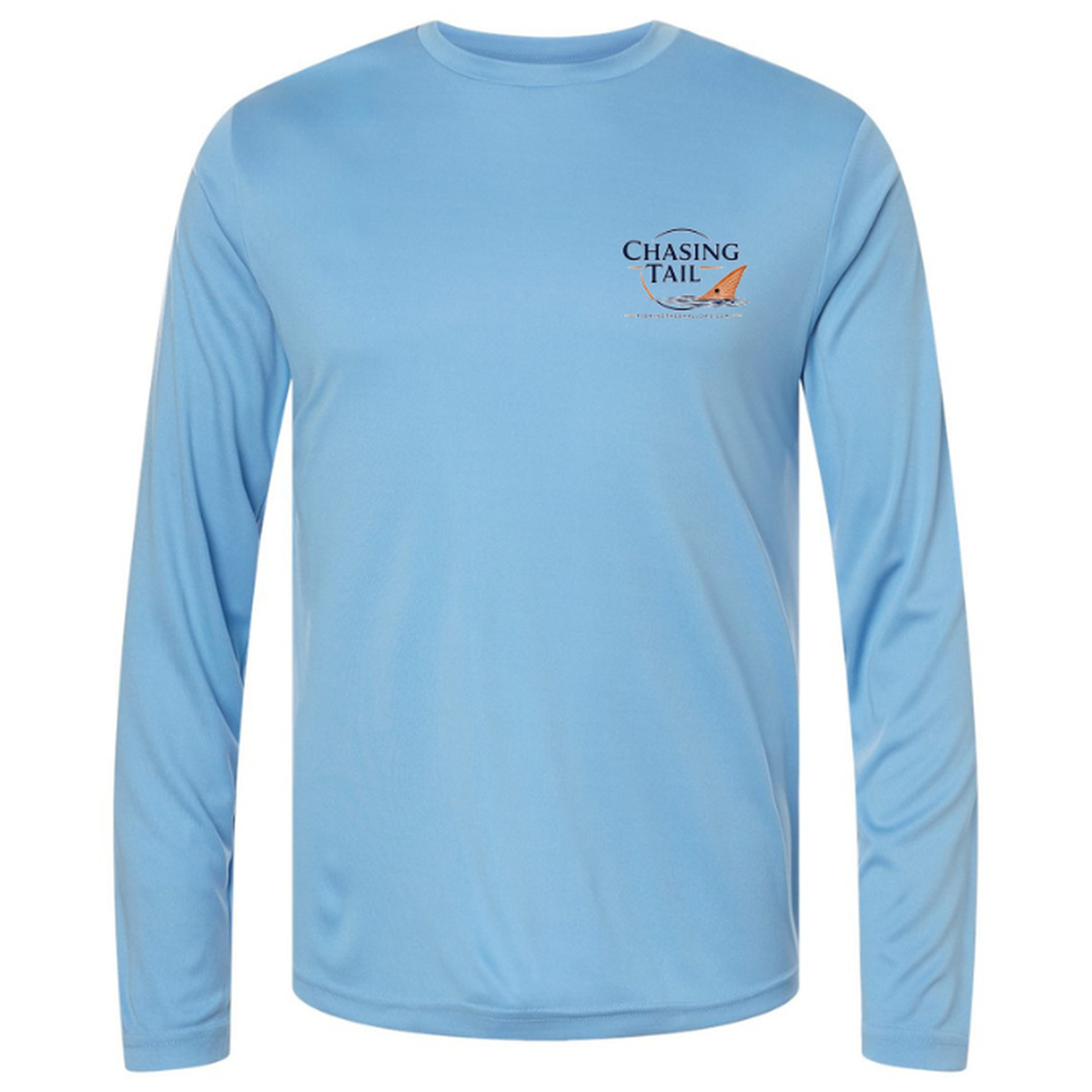 Chasing Tail – Men's Long Sleeve — Columbia Blue — Front