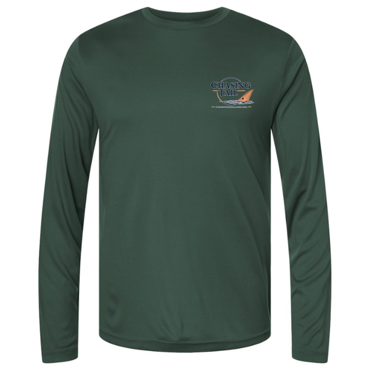 Chasing Tail – Men's Long Sleeve — Forest — Front