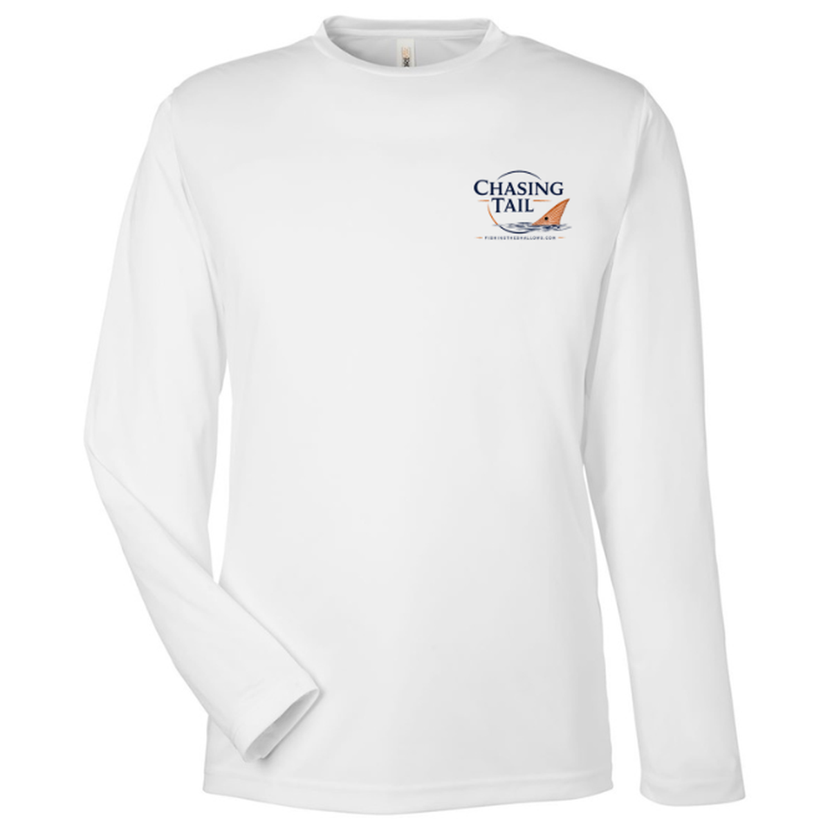 Chasing Tail – Men's Long Sleeve — White — Front