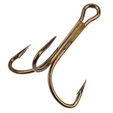 Mustad Treble Hook Bronze 25ct Size 2-0