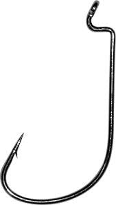 Mustad Mega Bite Worm Hook Black Nickle 5ct Size 2-0