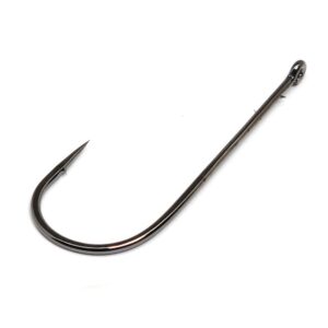 Gamakatsu Worm Hook Straight Shank Round Bend NSBlack Size 2-0 6ct