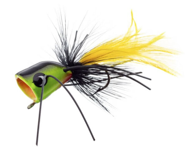 Betts Bass Bug Frog-Black-Yellow Size 1-0